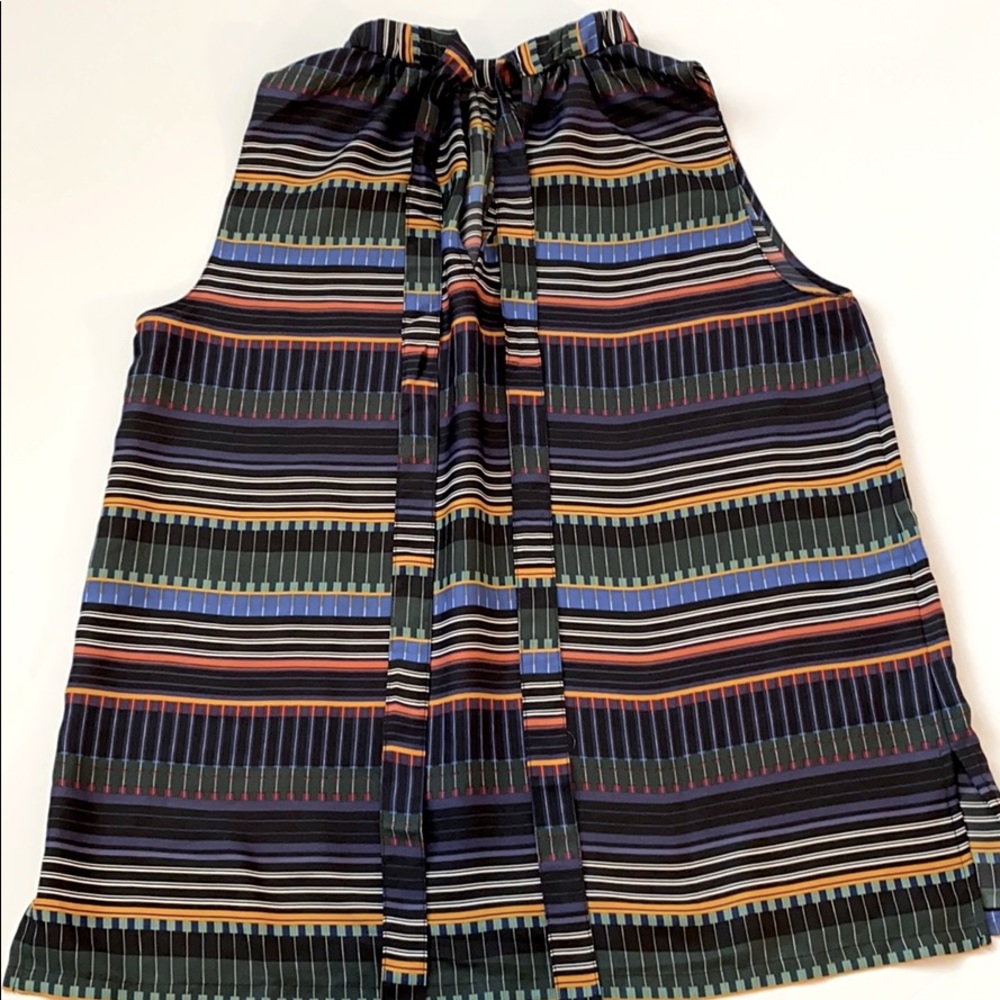 Loft trendy tie Tank top multicolored S